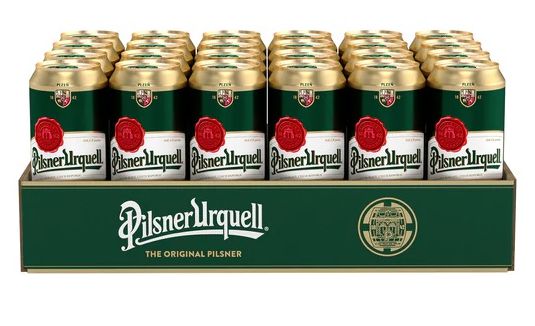 thùng 24 lon bia pilsner urquell nhập khẩu