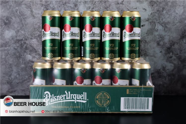 thùng bia pilsner urquell lon 500ml