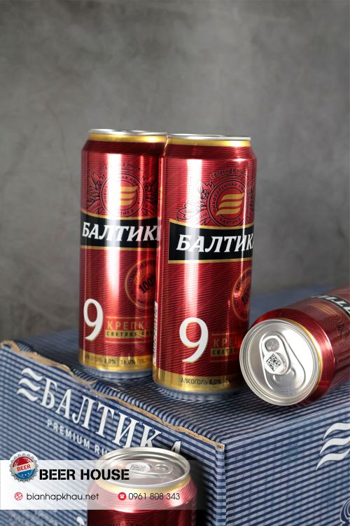Bia Baltika số 9 lon 450ml độ cồn 8%