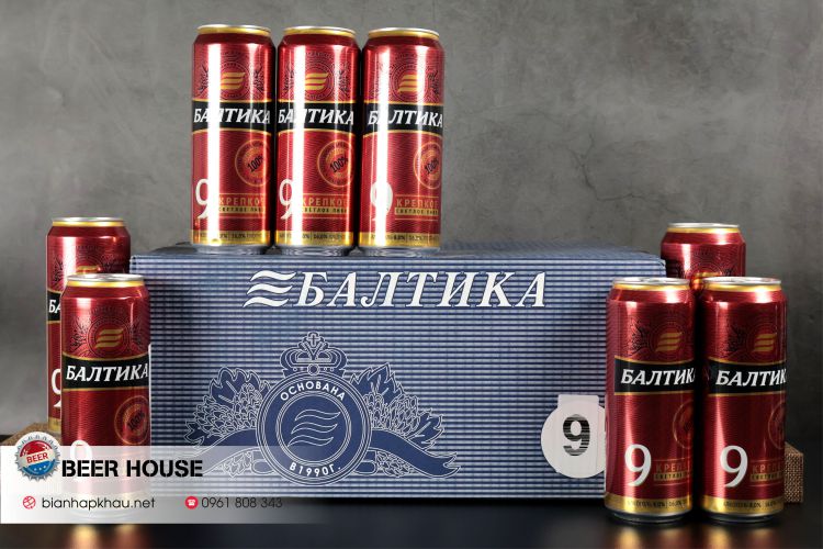 Thùng bia Baltika số 9 lon 450ml