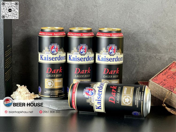Bia Kaiserdom Dark lon 500ml nhập Đức