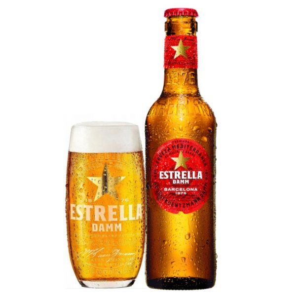 Bia Estrella Damm 4.6% - Chai 330ml - Thùng 24 Chai