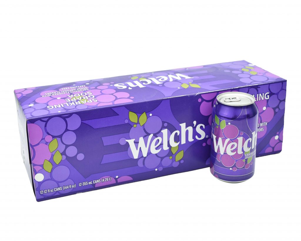 thùng 12 lon nước ngọt welch's hương nho