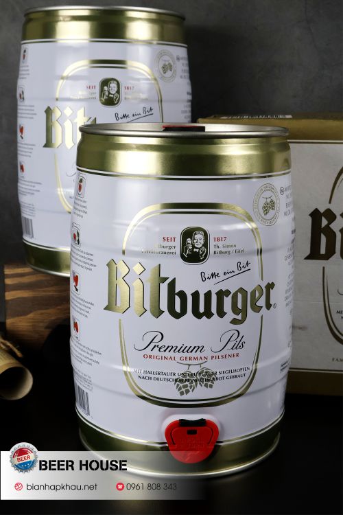 bom bitburger 5 lít nhập khẩu Đức