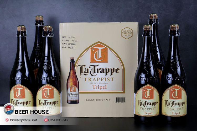 thùng 6 chai bia la trappe tripel 750ml