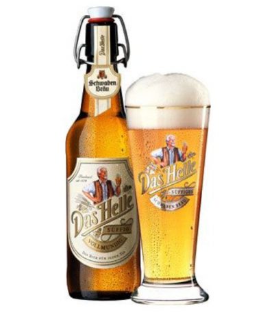 Bia Schwaben Bräu Das Helle 5% - Chai 500ml - Thùng 20 Chai