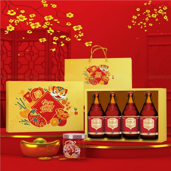 hộp quà 4 chai bia chimay đỏ 330ml