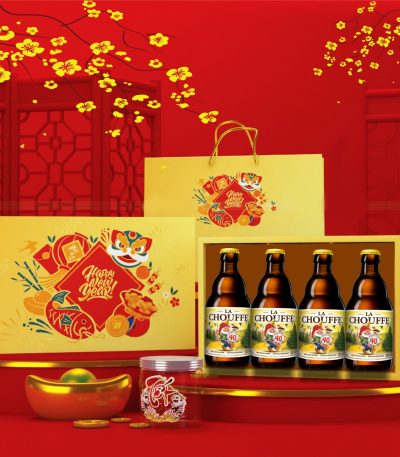 hộp quà 4 chai bia la chouffe