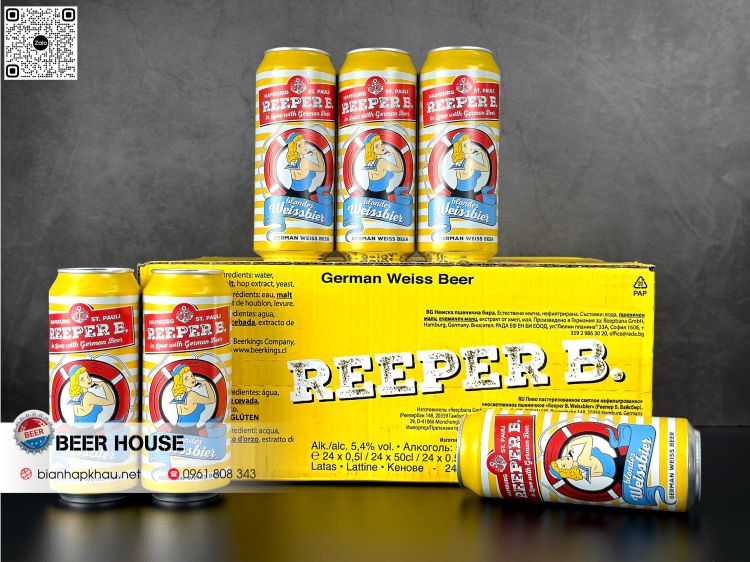 Thùng 24 lon bia reeper b weissbier
