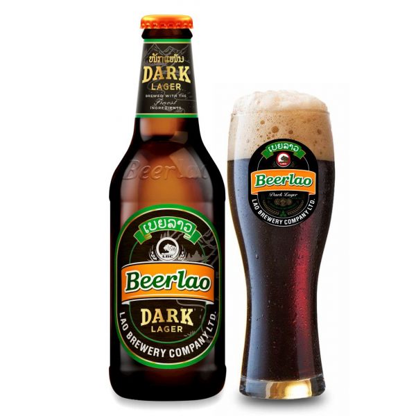 bia lào dark lager chai 330ml