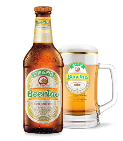 bia lào lager chai 330ml