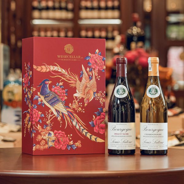 Hộp 2 chai rượu vang đỏ - trắng Louis Latour Bourgogne Pinot Noir 2021 & Louis Latour Bourgogne Chardonnay