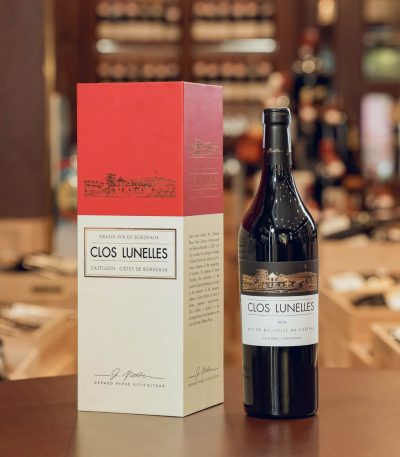 chai rượu vang đỏ Clos Lunelles 2016