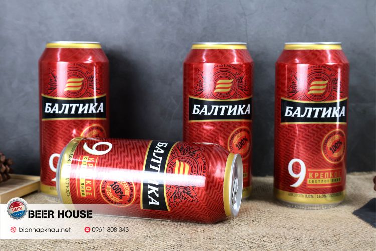 những lon bia baltika 9 sang trọng