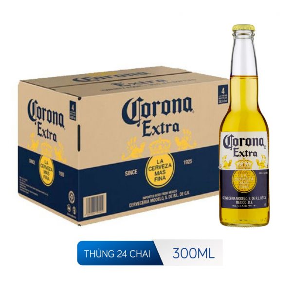 Bia Corona Extra 4.5% – Chai 300ml – Thùng 24 Chai