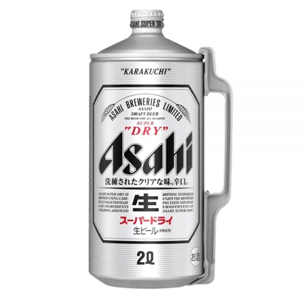 Bia Asahi Super Dry 5% - Thùng 6 Bom 2 Lít
