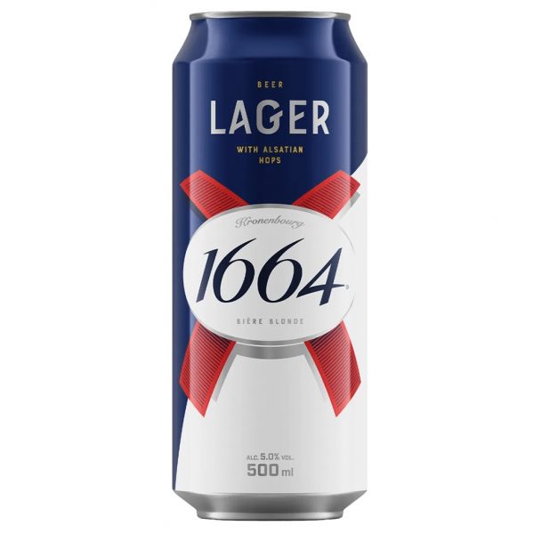 Bia 1664 Lager 5% – Lon 500ml – Thùng 24 Lon