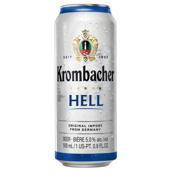Bia Krombacher Hell 5% - Lon 500ml - Thùng 24 Lon