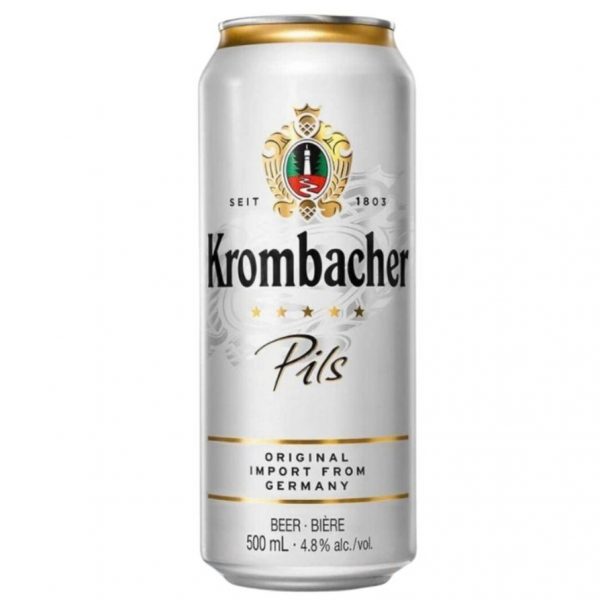 Bia Krombacher Pils 4.8% - Lon 500ml - Thùng 24 Lon