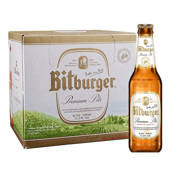 Bia Bitburger 4.8% - Chai 330ml - Thùng 12 Chai