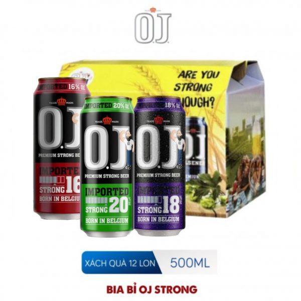 Hộp Quà Bia OJ 3 Loại – 12 Lon 500ml Nhập Khẩu Bỉ