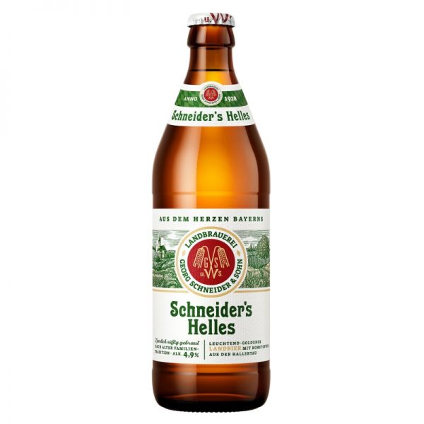 Bia Đức Schneider’s Helles 4.9% - Chai 500ml - Thùng 20 Chai